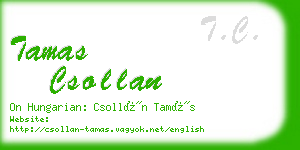 tamas csollan business card